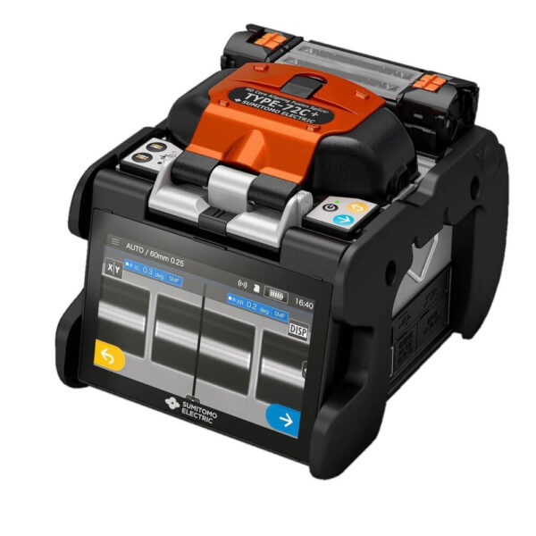 Sumitomo Electric TYPE-72C+ High-Precision Fusion Splicer with Dual Ovens, Touchscreen, Automatic Fiber ID, and SumiCloud Connectivity