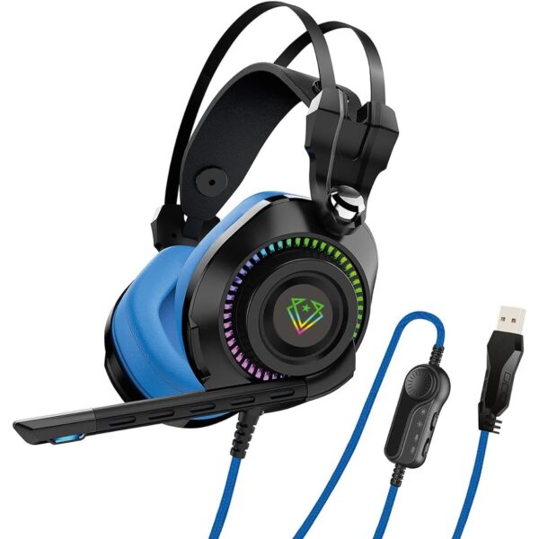 VERTUX Bogota RGB Wired Gaming Headphone - Blue