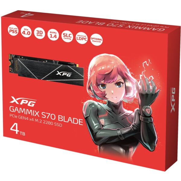 XPG GAMMIX S70 BLADE PCIe Gen4x4 M.2 2280 Solid State Drive - 4TB