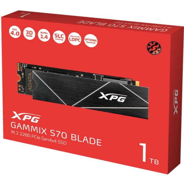 XPG GAMMIX S70 BLADE PCIe Gen4x4 M.2 2280 Solid State Drive - 1TB