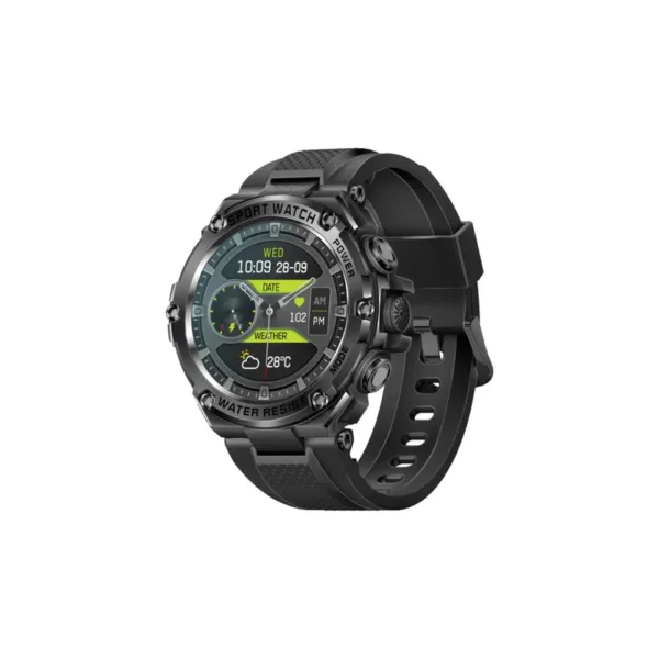 Promate XWatch-R19 1.53" Round Screen Fitness Tracker Smartwatch with BT Calling - Black