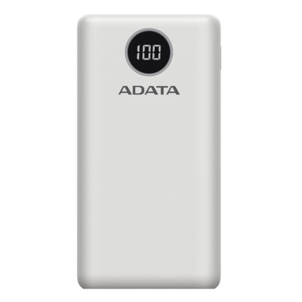 ADATA P20000QCD Qualcomm QC 3.0 & USB PD 3.0 Power Bank - 20000mAh - White