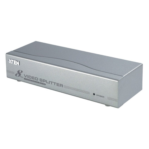 ATEN 1x8 VGA Splitter with 350 MHz Bandwidth, Supports up to 1920x1440@60Hz, Cascadable, Metal Housing, 30m Transmission