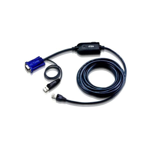 ATEN KA7970 USB VGA KVM Adapter Cable with 4.5m Cat 5, Hot-Pluggable, 1600x1200 Resolution, Keyboard & Mouse Emulation