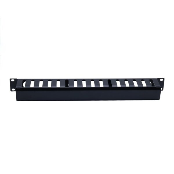 Atlantic 19" 1U Cable Management Panel – Plastic, Metal Single-Sided with Cover - Metal