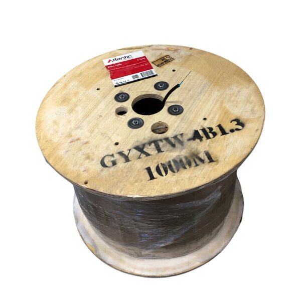 Atlantic 4 Core G657A2 Single Mode FTTH Fiber Optic Drop Cable – 1KM Reel, LSZH Jacket, Bend-Insensitive, Ideal for Indoor/Outdoor Use