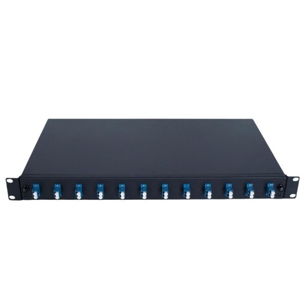Atlantic 1U 12-Port Fiber Patch Panel – 24 LC Connectors, OM3 Multimode / SingleMode - SingleMode