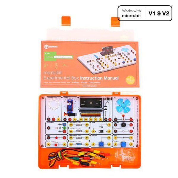 ELECFREAKS Experiment Box Kit - 14 Components on Board to Learn how to use micro:bit to Control Circuit