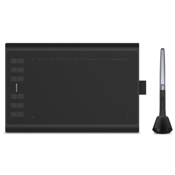 HUION Inspiroy H1060P - 25.4 x 15.88 cm Drawing Tablet with Battery-Free Pen, 12 Programmable Press Keys, and 8192 Pressure Levels for Digital Art and Design
