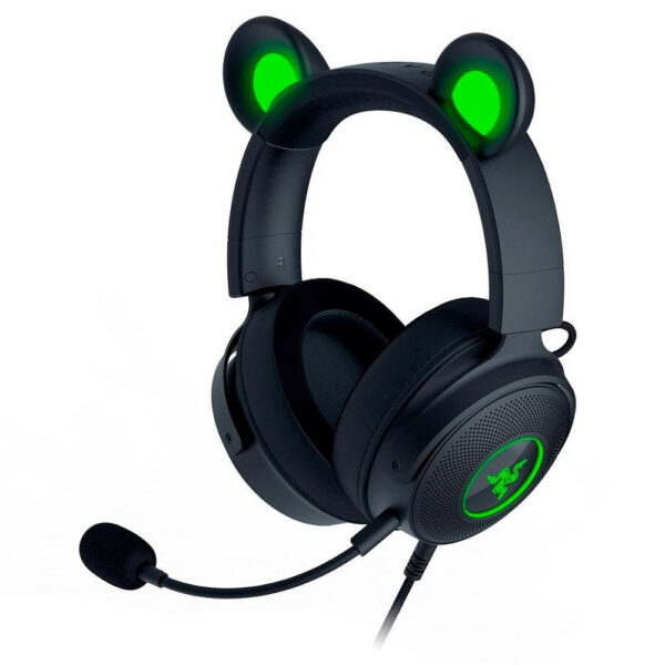 Razer Kraken Kitty V2 Pro Wired Gaming Headset – Interchangeable Ears, THX Spatial Audio, RGB Lighting, Detachable Mic - Black