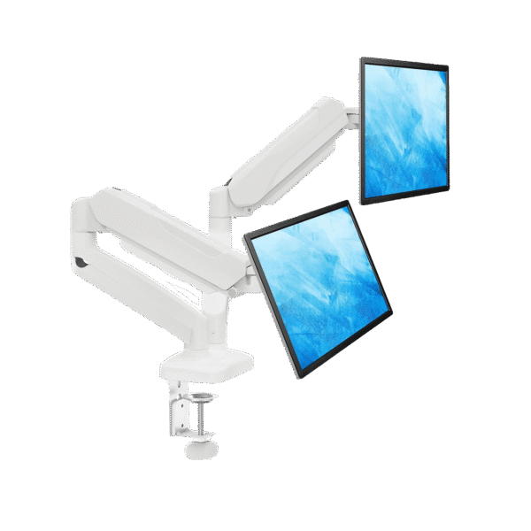MOUNTUP Dual Monitor Desk Mount for (13-32) inch Monitors MU0005 White