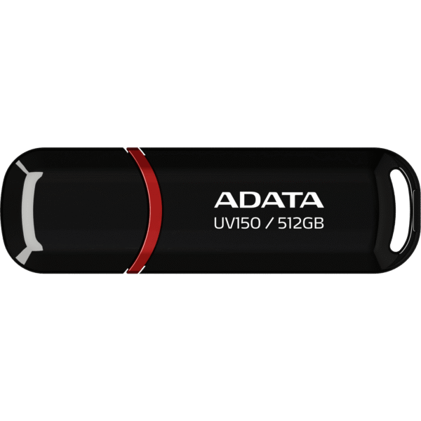 ADATA UV150 USB 3.2 Snap-on Cap Flash Drive - 512GB / Black