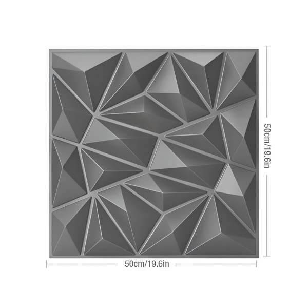 3D PVC Wall Panels Model C - Gray