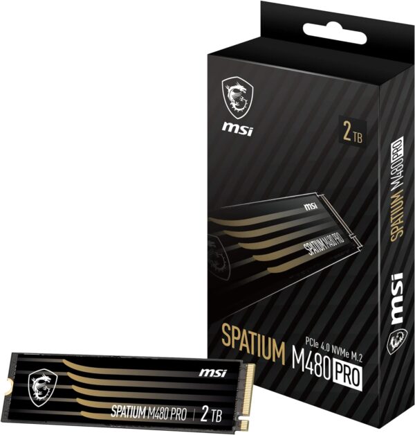 MSI SPATIUM M480 PRO PCIe 4.0 NVMe M.2 Intenal SSD - 2TB