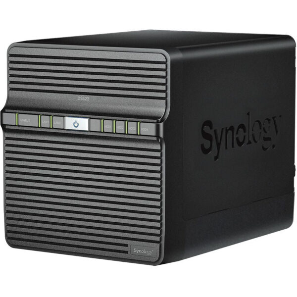 Synology DiskStation DS423 – 4-Bay NAS, Quad-Core 1.7GHz CPU, 2GB DDR4, Btrfs, Dual 1GbE, USB 3.2 Gen 1, Up to 72TB Capacity