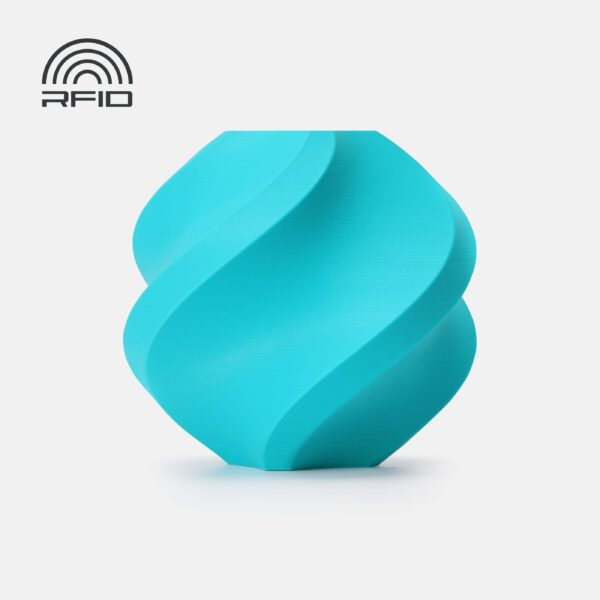 Bambu Lab PLA Basic 1 kg Filament (1.75 mm) – Easy‑print, 250–300 mm/s, Smooth Finish, RFID‑enabled, Biodegradable - Turquoise