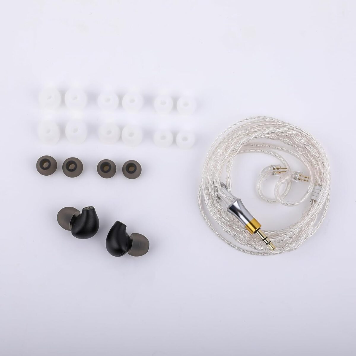 Linsoul BLON BL03 II in Ear Monitor, 10mm Dual-Chamber Dynamic Driver IEM, Wired HiFi Earbuds with Detachable 2Pin Cable for Musician Audiophile (Type-C with Mic, Black)