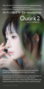 Moondrop Quark 2 in-Ear Headphone USB-C LCP Dome Composite Flexible Suspension Dynamic-Driver Diaphragm